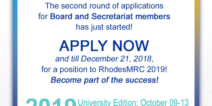 Call for Board Members and Executives for RhodesMRC 2019